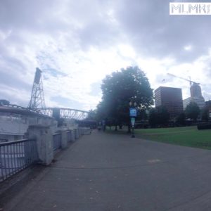 Walking in park in Portland