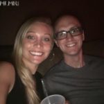 Kelsey and Phil on a couch at Dallas Bull