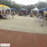 Tents up for a street fair