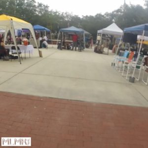 Tents up for a street fair