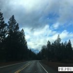 Driving through Mt. Shasta