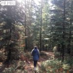 Kelsey Hiking through McCloud falls trail