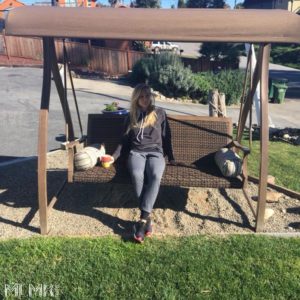 Kelsey swinging at Ocean Echo