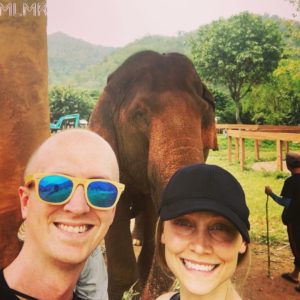 Kelsey and Phil at elephant nature park