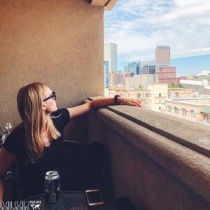 View of Denver from our AirBnB